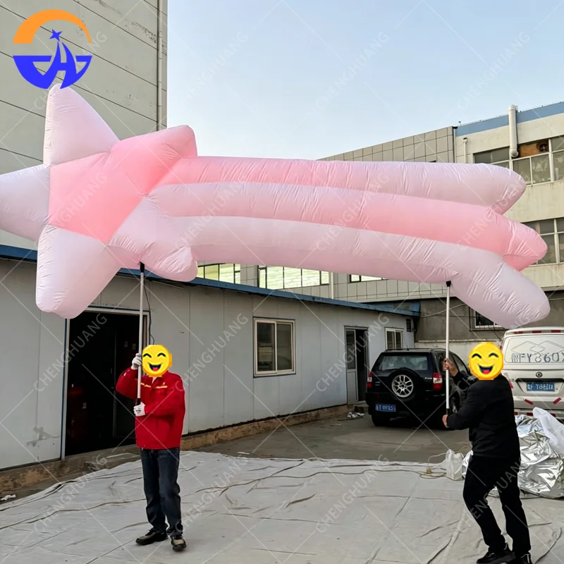 Inflatable hand-held Led Star Meteor Puppet with Customized Style for Festival Party Stage Parade Event