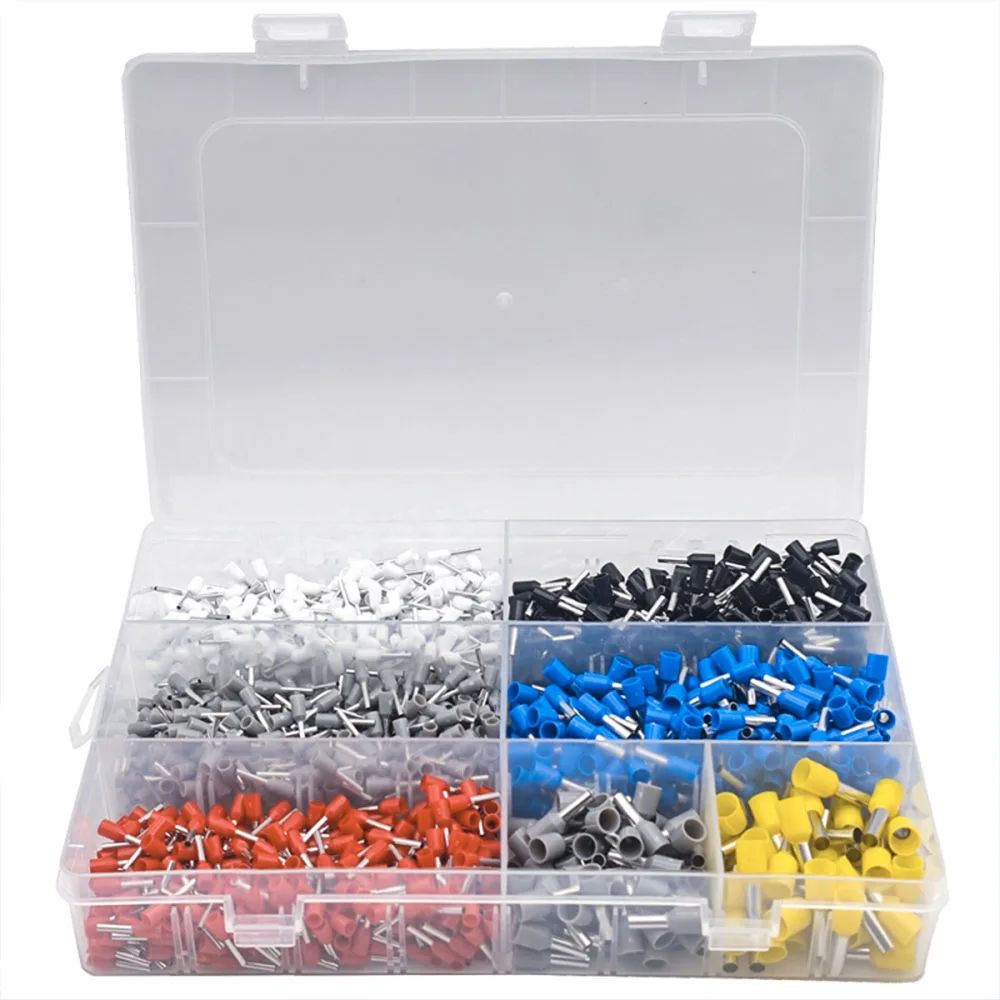 1900pcs Wire Ferrules Terminals Kit,AWG 22-10 Terminal Connector Wire Insulated Cord Pin Ends Terminals for Electric, Industrial