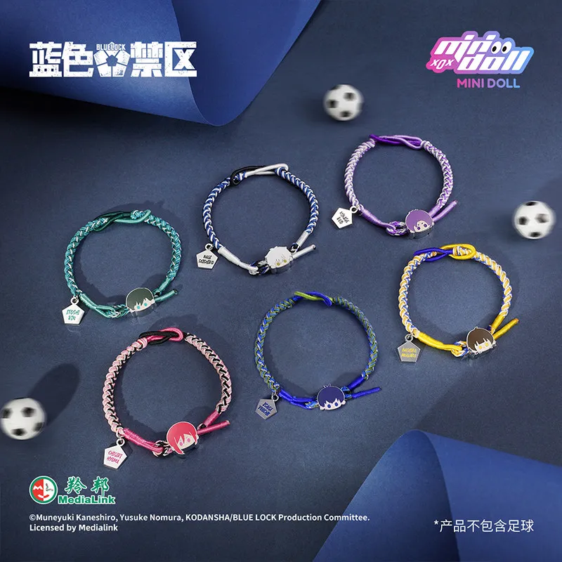 

Minidoll Blue Lock Lucky Woven Bracelet Anime Character Pendant Blind Box Official Peripheral Daily Decoration Anime Lovers