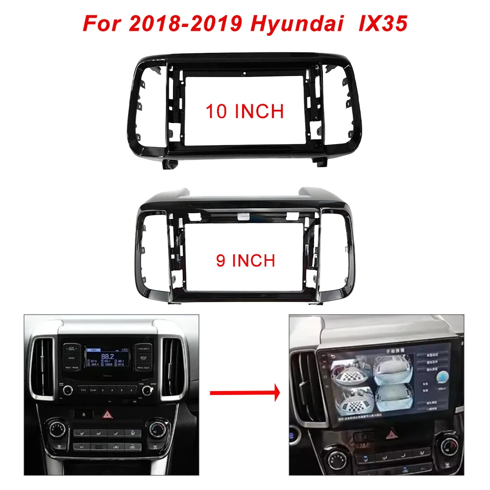 

9/10.1Inch Car Stereo Installation Kit Fascia Panel Car Radio Frame Adapter Cover for 2018-2019 Hyundai IX35