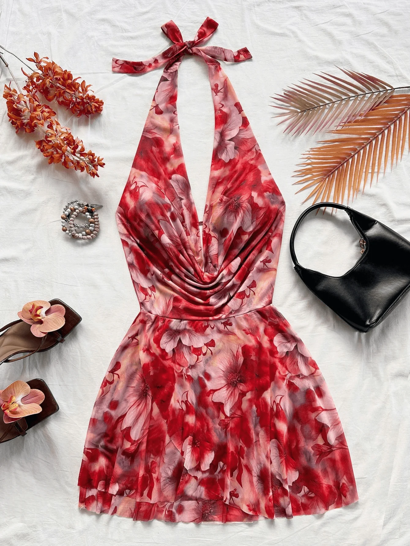 فستان فرنسي مطبوع راقي، منتج صيفي شعبي للنساء في عام 2025. تنورة قصيرة جديدة، اتجاه فستان التخسيس والعطلات #5