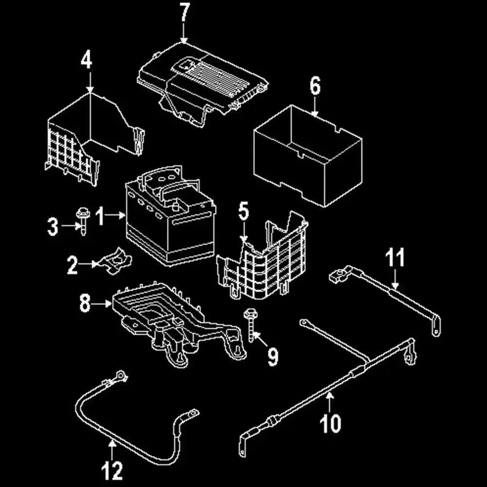 Cubierta superior embellecedora de tapa superior de caja de batería para VW Golf 6, Tiguan, Eos, Seat, Skoda, Audi A3, Q3, 1KD91