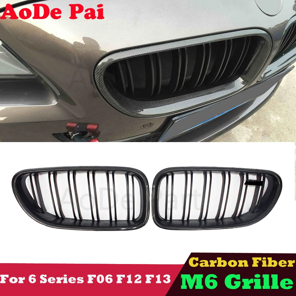 

F06 F12 F13 Carbon Fiber Front Bumper Grille Mesh Hood for BMW 6 Series 2012-2018 640i 650i M6