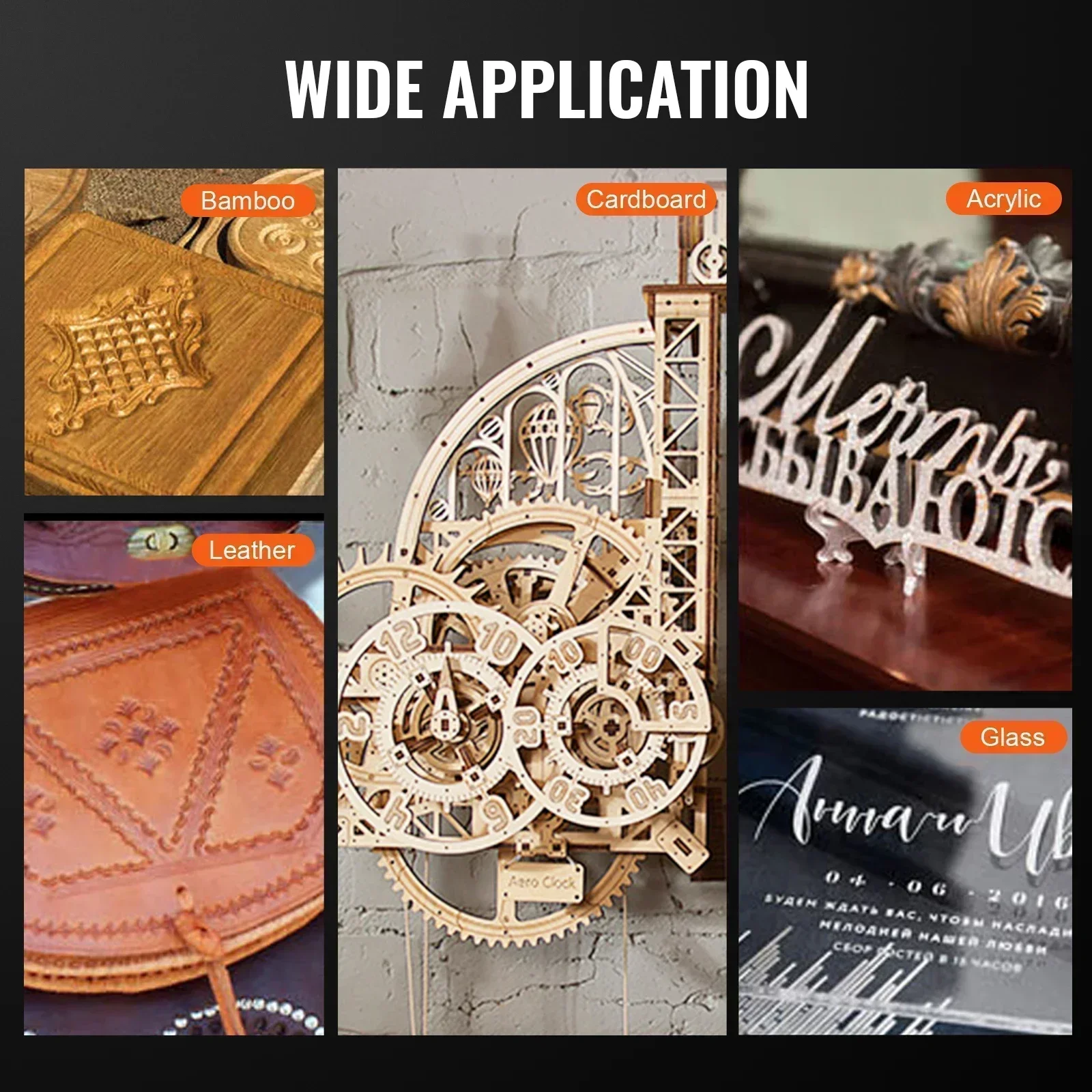 SIHAO лазерный гравер для резки CO2 50 Вт 60 Вт 80 Вт 100 Вт для акриловой ткани, дерева, художественные работы, гравировальные инструменты по дереву