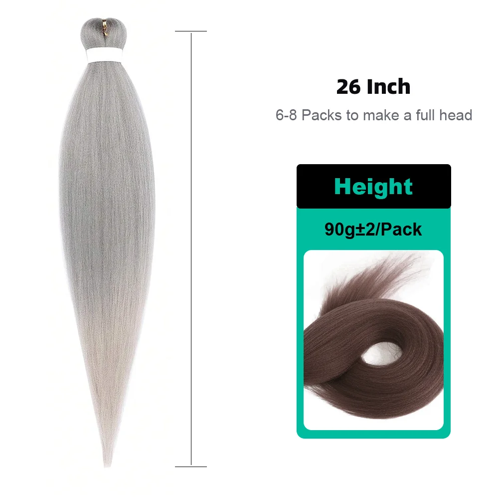 Voorgespannen Vlechten Synthetisch Haar Ombre Gehaakte Vlechten Warm Water Instelling Zachte Yaki Textuur Hair Extensions Gemakkelijk Jumbo Vlechten