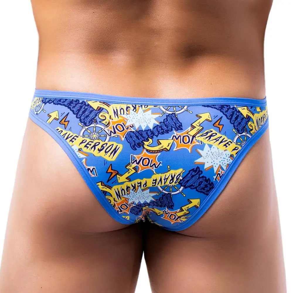 Sexy Men\'s Briefs BRAVE PERSON Men Underwear Nylon Print Male Panties Sexy Bikini Briefs for Men