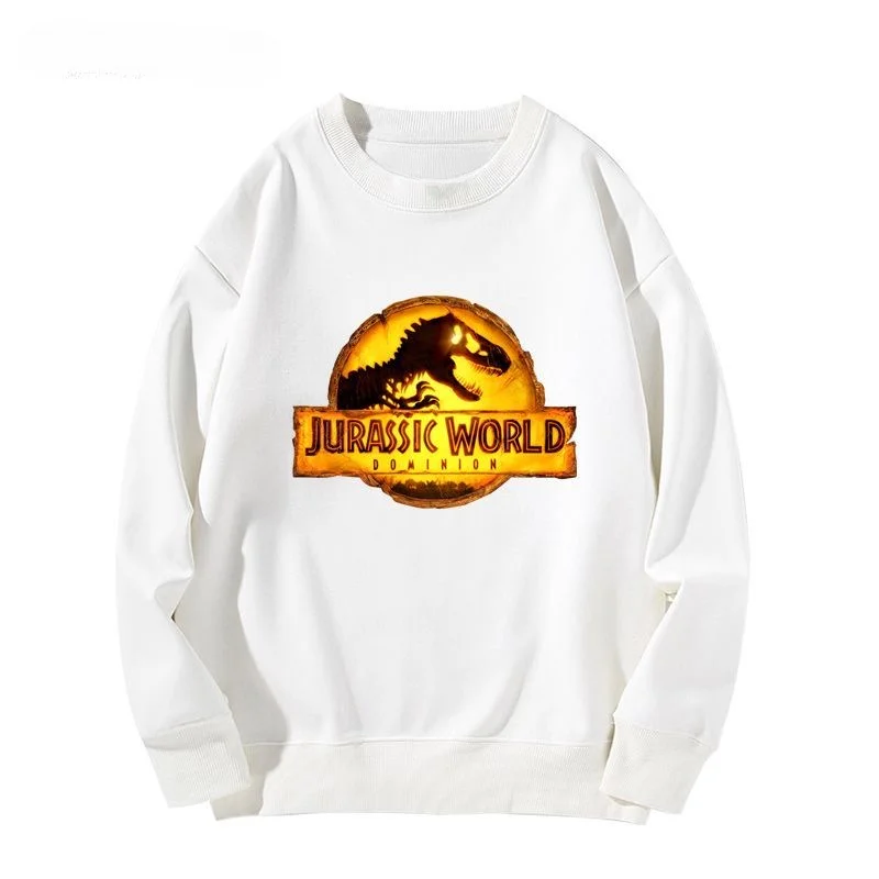 2024 New Jurassic World Co-name Men\'s Hoodie Pure Cotton Letters Graffiti Printed Casual All-in-one Sweatshirt for Men and Women