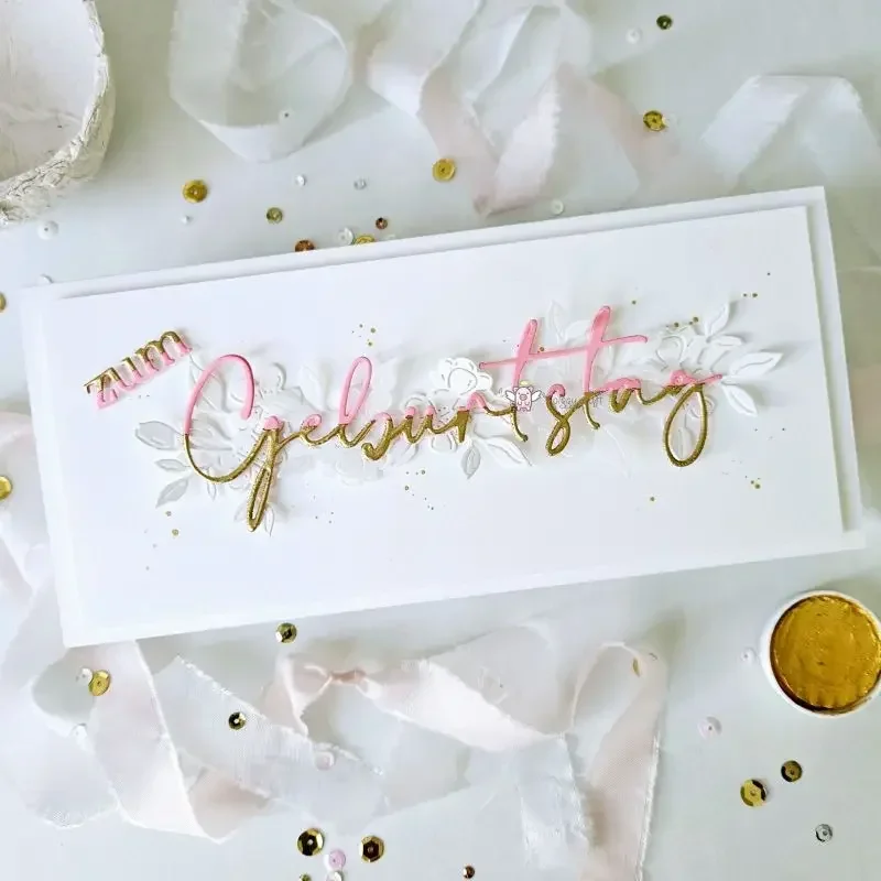 

Piggy Craft metal cutting dies cut die mold Letter decoration Scrapbook paper craft mold blade punch stencils dies