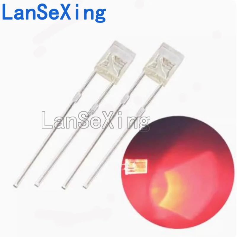 2 * 3 * 4 white red 2x3x4 square red LED (100 pieces)