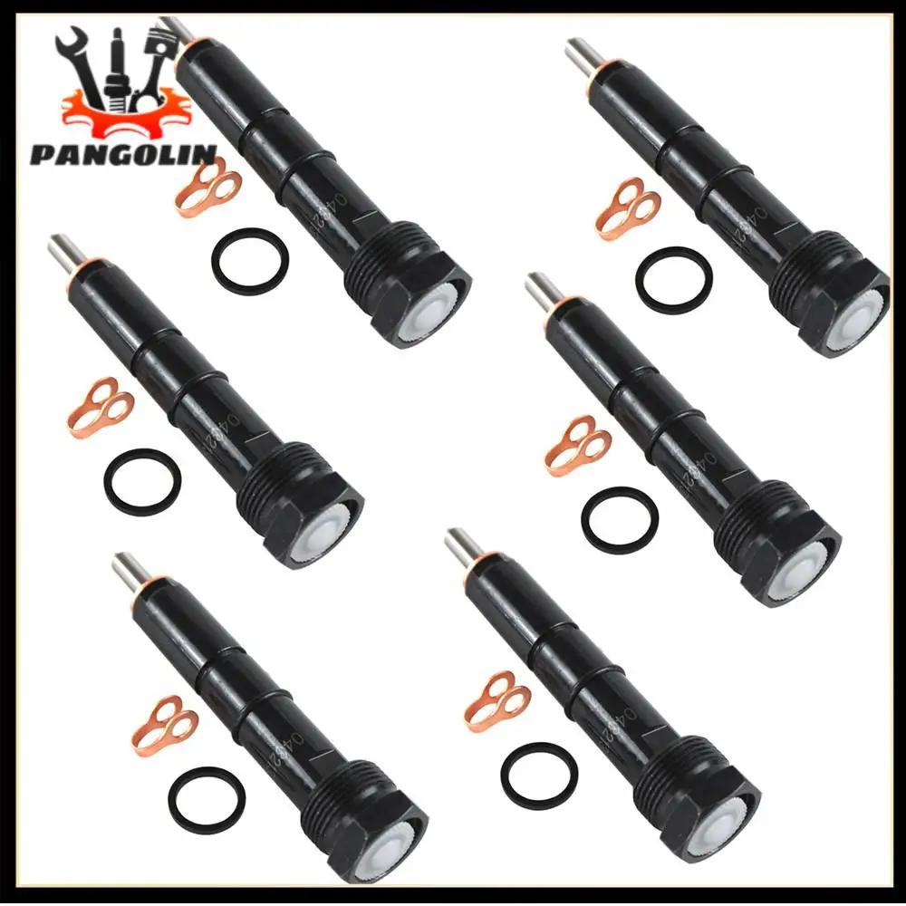 

6Pcs New Common Rail Fuel Injectors 0432133864 Marine Valve Marine M12 M14 For Bosch Cummins 300 5.9L 12V Engines Fuel Parts
