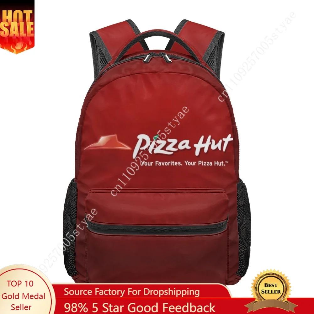 Pizza H-Huts All-over Print Student Backpack Custom Casual Suitable for Travel and Camping Lightweight, and Easy To Clean