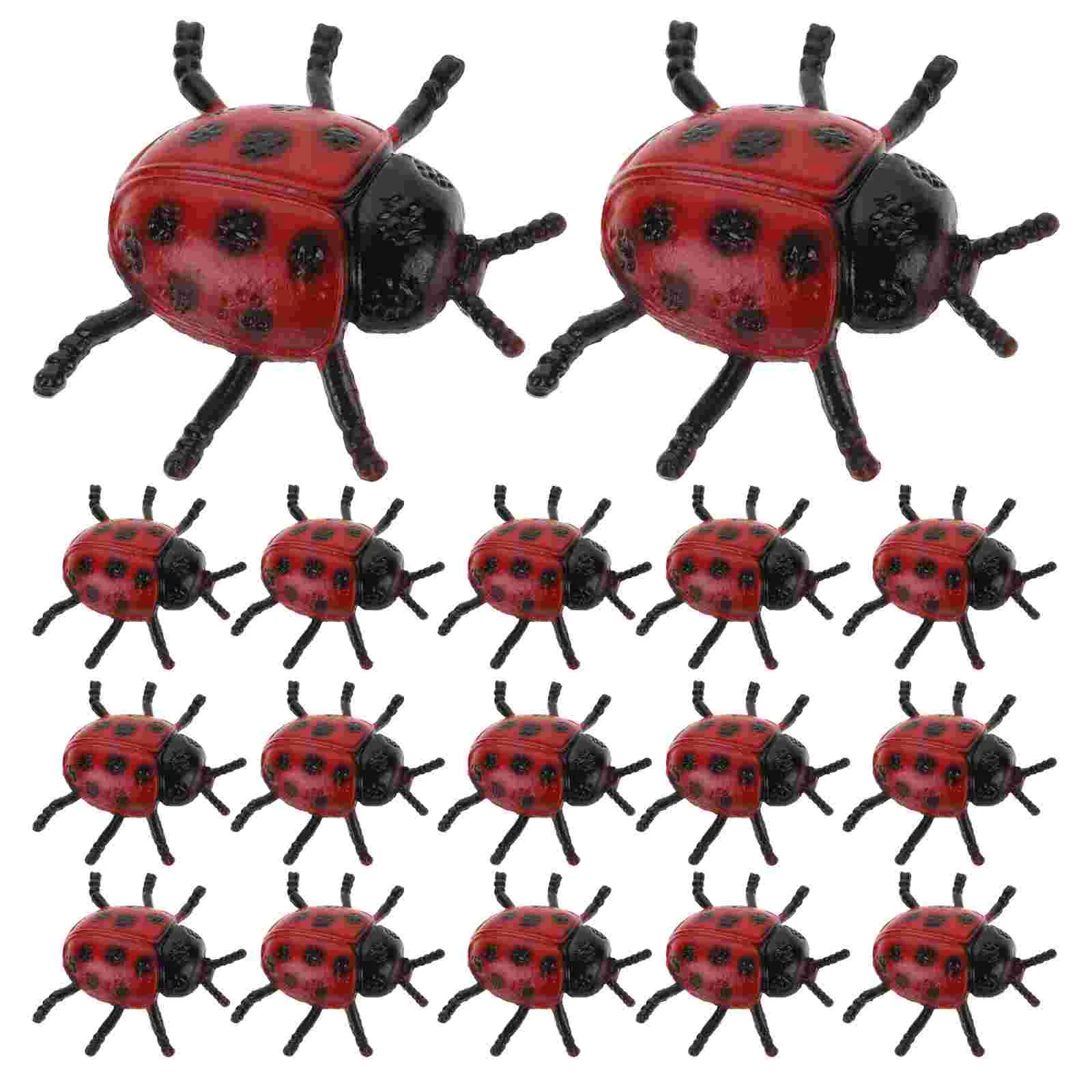 

30 Pcs Pvc Simulation Ladybug Halloween Supplies Toy Artificial Simulated Toys Plastic Presents Photo Props Toddler