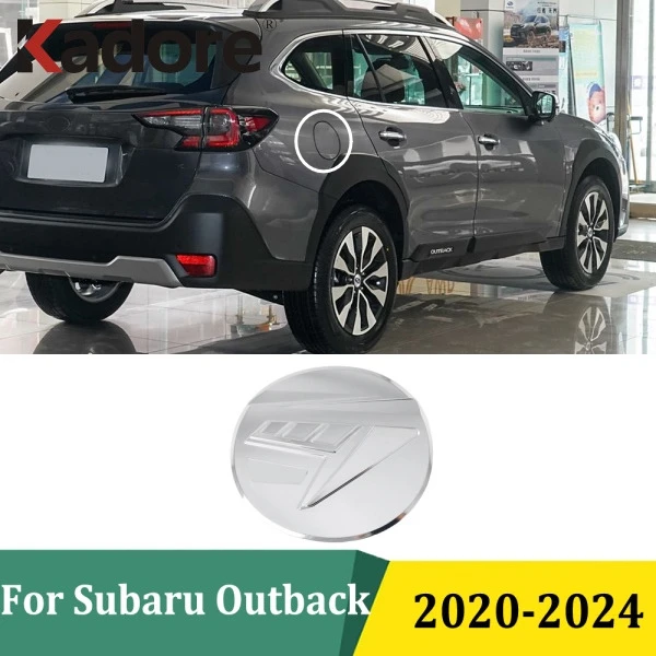 

For Subaru Outback 2020 2021 2022 2023 2024 Chrome Gas Fuel Oil Tank Cap Protection Cover Sticker Trim Exterior Accessories