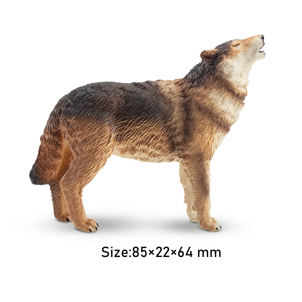 Toymany Simulation Wolf Wildlife Animal Model Toy Mini Figures Dolls Action Figurines Toys for Children Gift Cake Decoration - Image 3