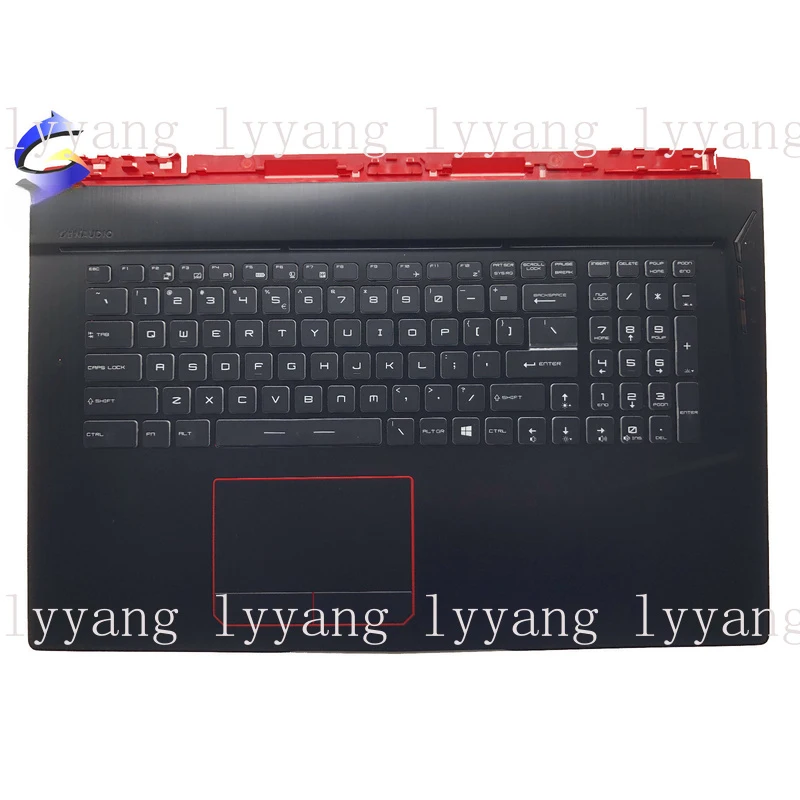 f  For MSI GE73 GE73VR Upper Case Plamrest Cover With Colorful Backligh Keyboard