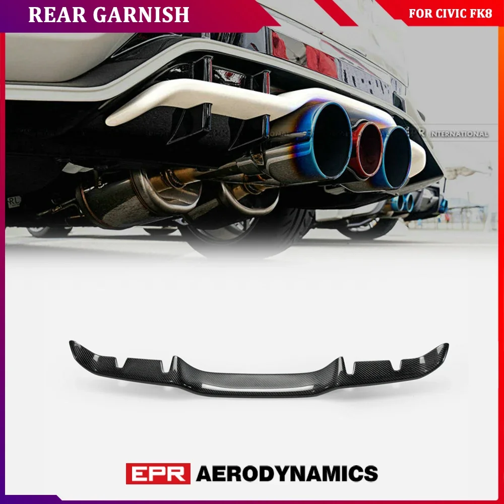 Для Honda 2017, на Civic FK8 BLZ, стиль, задний гарнир из углеродного волокна, глянцевая отделка, бампер, диффузор, накладка, разделитель волокна, комплект для дрифта Для Honda 2017, на Civic FK8 BLZ, стиль, задний гарнир из углеродного волокна, глянцевая отделка, бампер, диффузор, накладка, разделитель волокна, комплект для дрифта