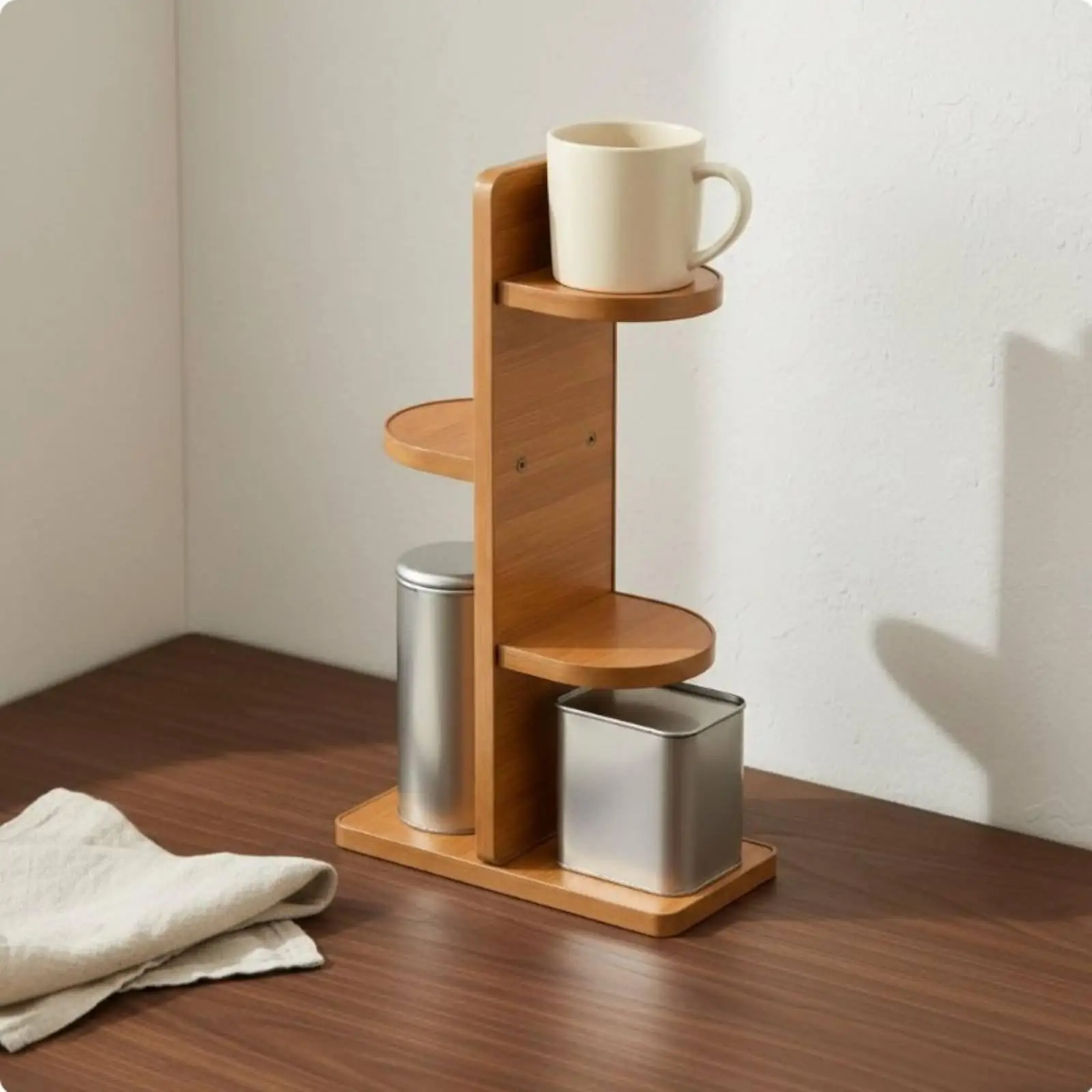 Tea Set Display Stand Space Saving Multi-Tier Cup Rack Large