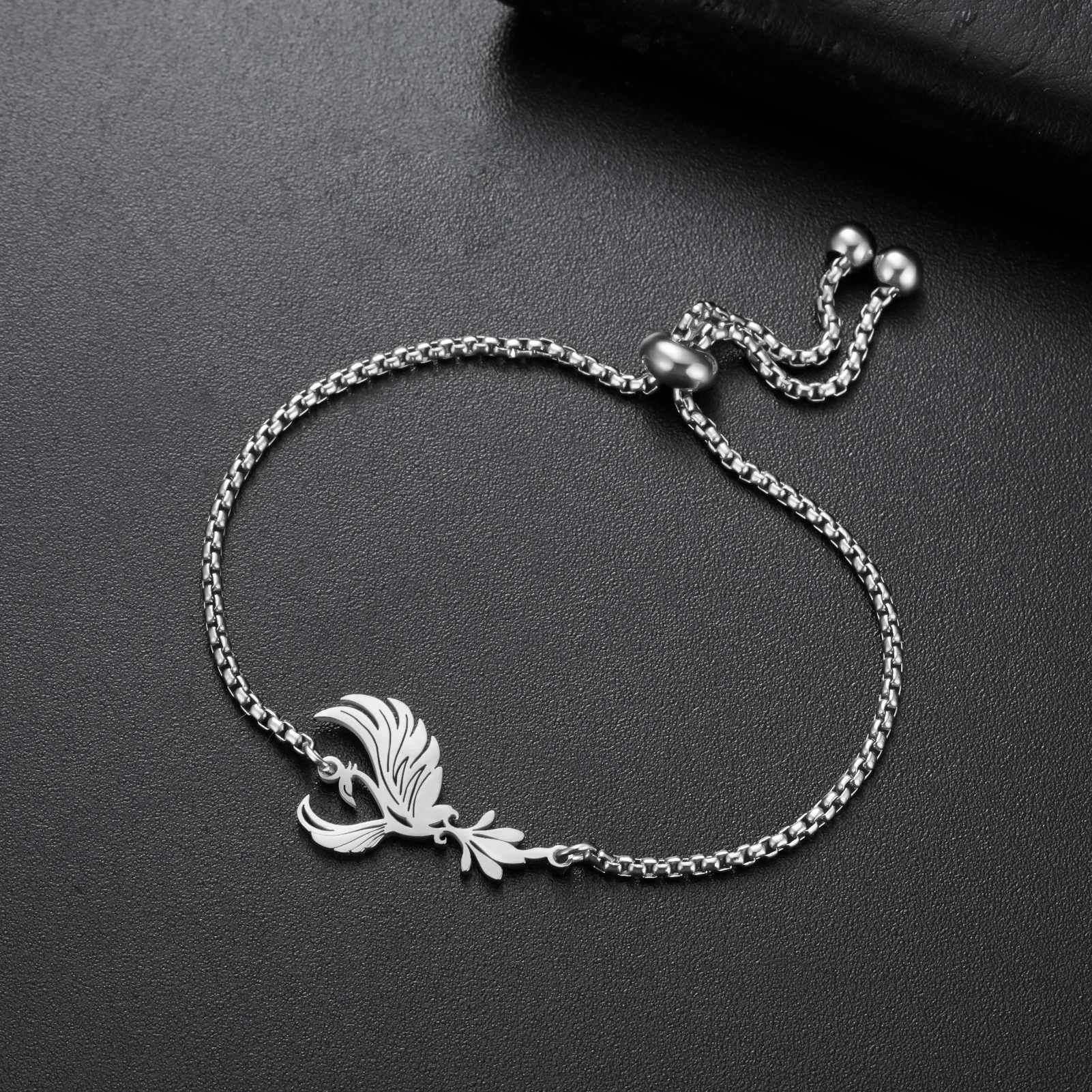 Reborn God Bird Phoenix Supernatural Talisman Amulet Bracelet Gift for Woman Men Bangle Gold Color Stainless Steel Chain Jewelry view 2
