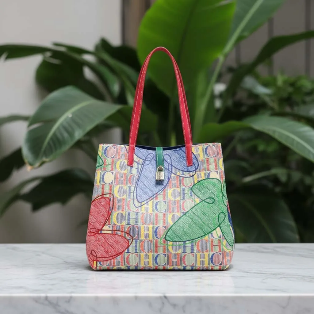 CH feuille fleur Design sac à main pour femme mode lettre impression grande capacité haut de gamme Texture sac à bandoulière