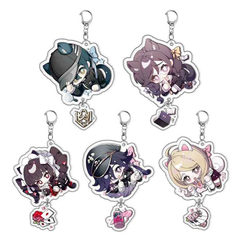 

Danganronpa Anime Acrylic Cosplay Anime Accessories Badge Keychain Game Key Chain Pendant Kawaii Gifts