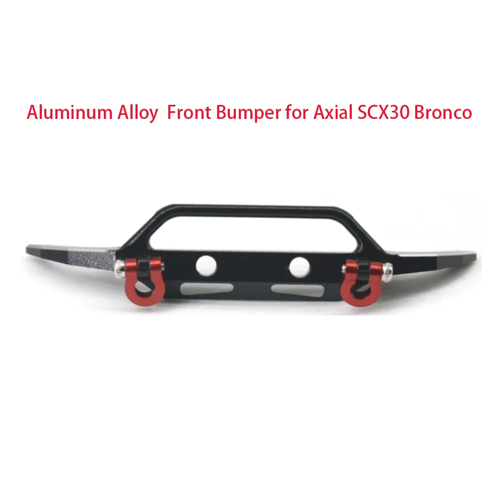 Aluminum Alloy Front/Rear Bumper with  Trailer Hook for Axial SCX30 Jeep/Bronco Upgrade Parts view 5