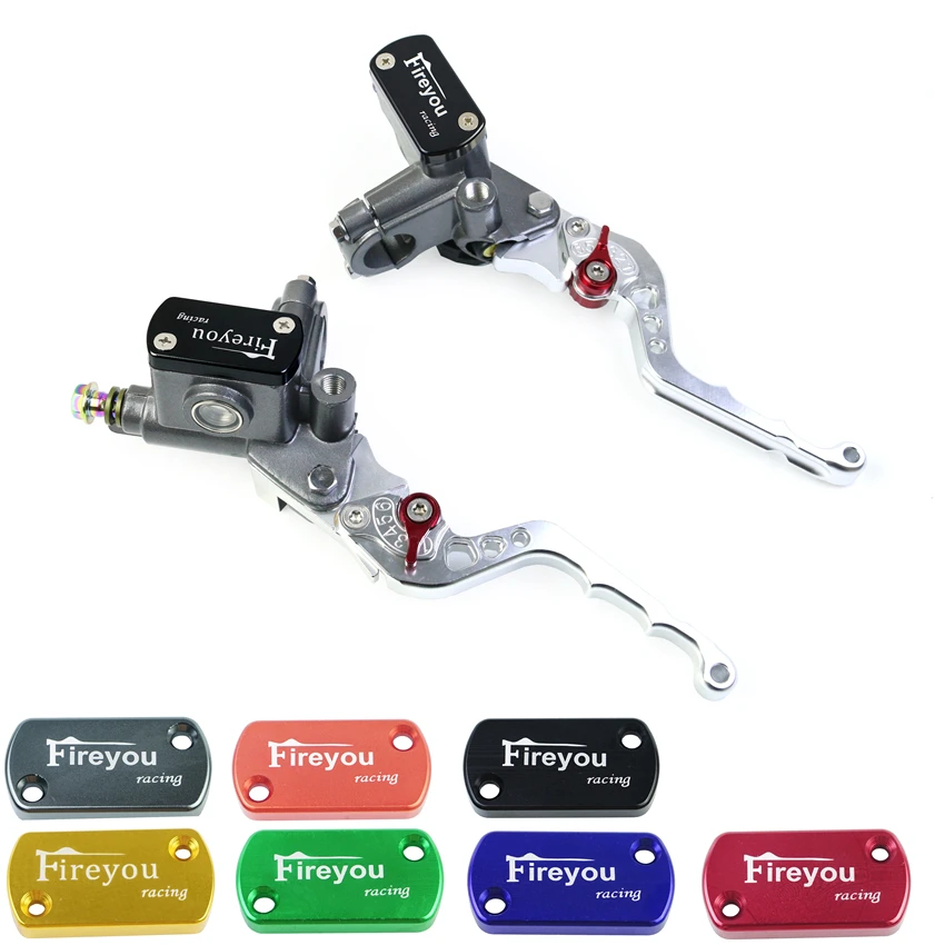 Universal 14mm Piston Brake Clutch Hydraulic Master Cylinder 22mm Lever DOT for Pitbike Street Bike Honda Kawasaki Vespa Padel