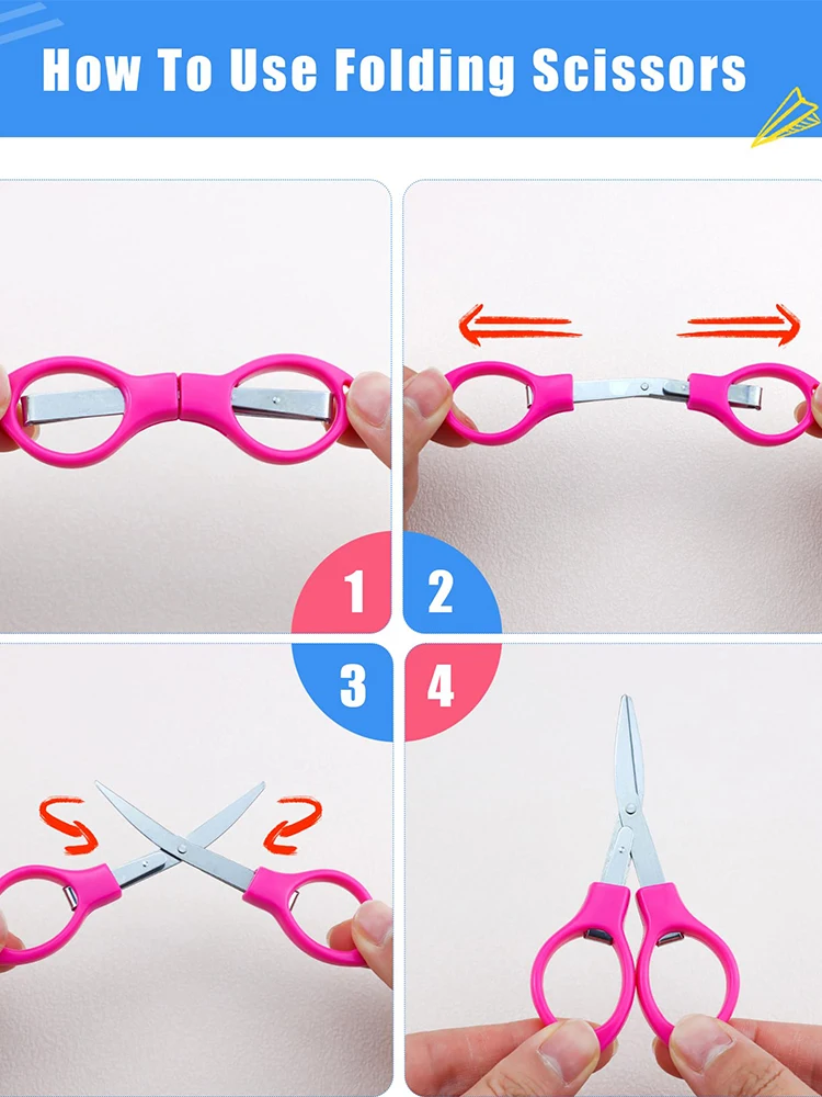 Imagem -05 - Mini Multi Purpose Pocket Scissors Tesoura Dobrável 50 Pcs Aço Inoxidável