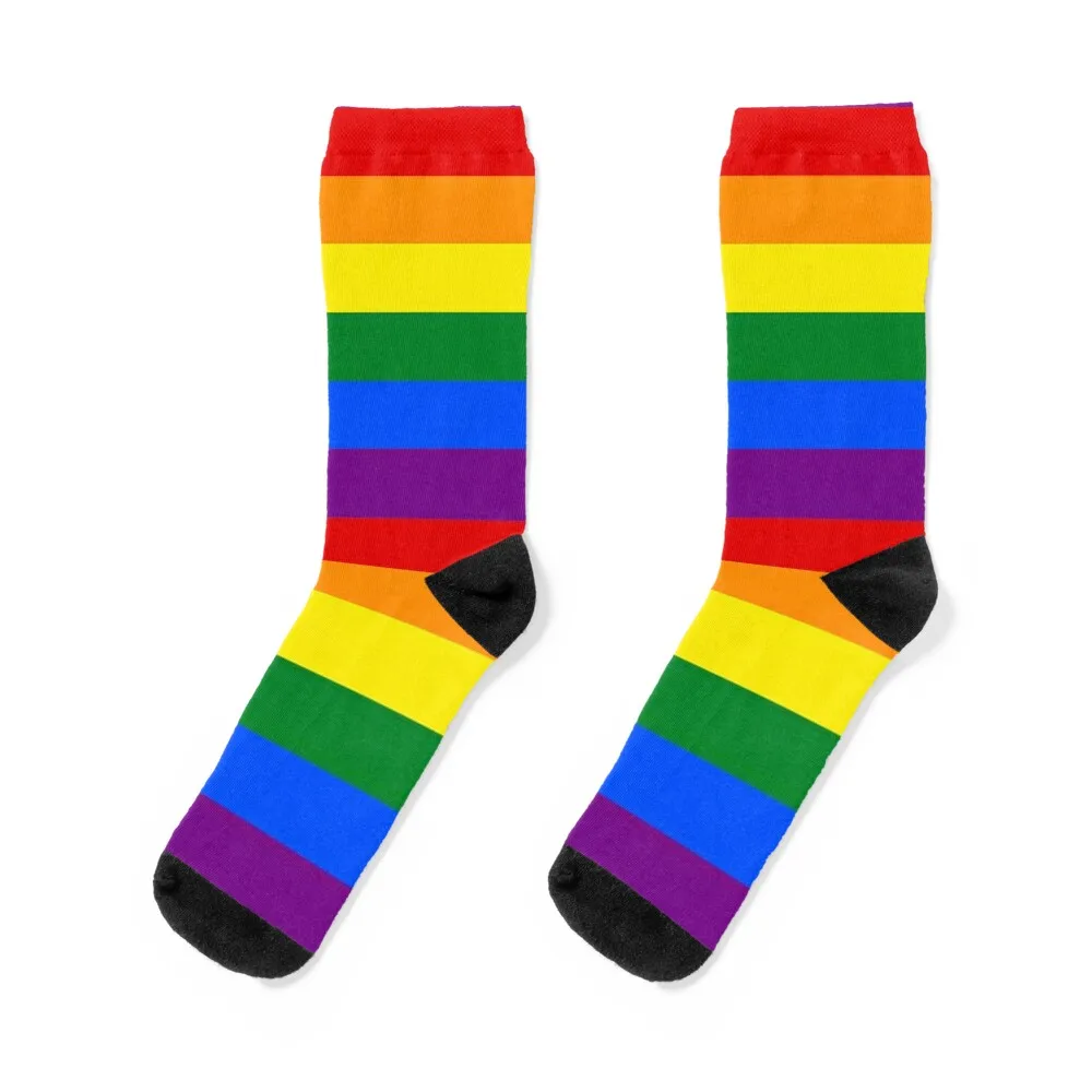

Gay Pride Rainbow Flag Socks christmas stocking professional running loose Male Socks Women's