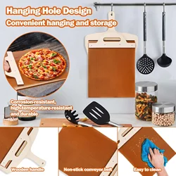 Pizza Peel Sliding shovel Shovel Foldable Wooden Handle Transfer Tray Pizza Spatula Bread Baking Tools Kitchen Gadgets