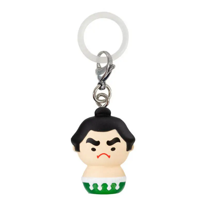Llavero Gashapon Estilo Japonés de Bandai, Mini Amuletos de Gato de la Suerte, Daruma, Sushi, Sumo, Ninja, Tanuki, Colgante para Decoración de Bolsos y Botellas