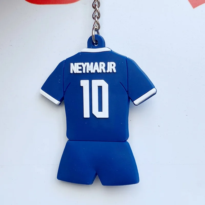 Football PVC Plastic Keychain Pendant RonaldoJerseyModel 5.5cm Action Figure Model