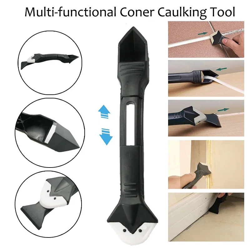 5 In 1 Silicone Scraper Sealant Smooth Remover Tool Set Caulking Finisher Smooth Grout Kit Floor Mould Removal Hand Tools Set