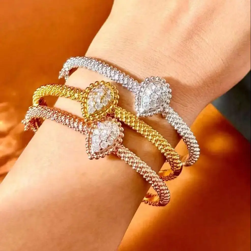 

Classics Hot sales 2026 925 women's Water droplet Retro style Bracelet Jewelry Fashion High-end Banquet Anniversary Party Gift