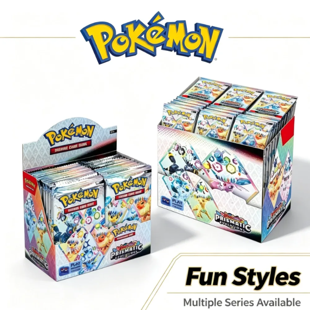 360Pcs Pokemon TCG Booster Box Prismatic Evolutions Scarlet & Violet 151 Battle Rare Holo English Cards Great Gift for Kids Fans