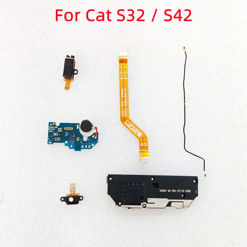 For Cat S32 S42 Speaker Handset Cable antenna Charging board USB Microphone board mobile phone parts