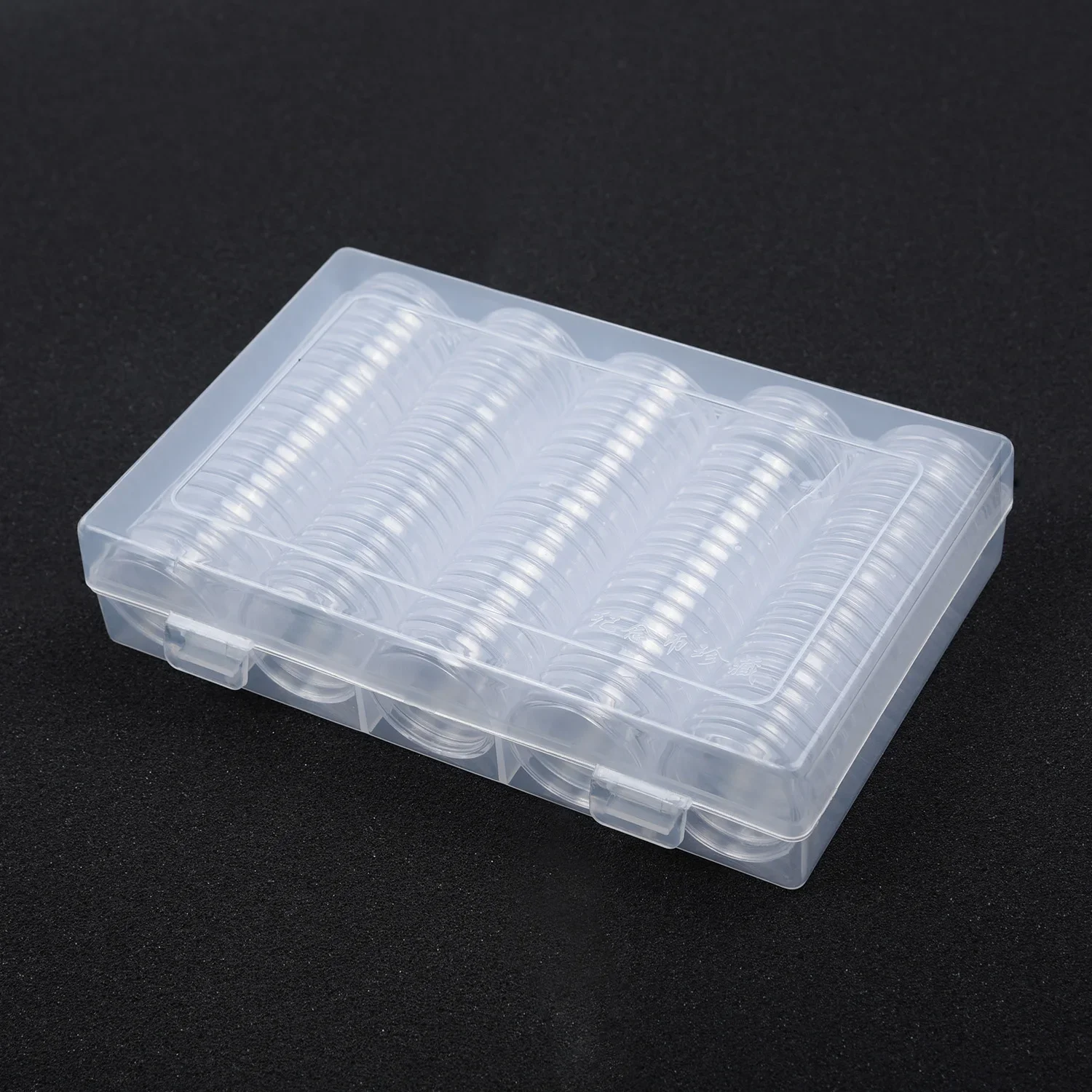 100pcs/Box 30mm Coin Storage Box Clear Round Boxed Coin Holder Plastic Capsules Display Cases Organizer Collectibles