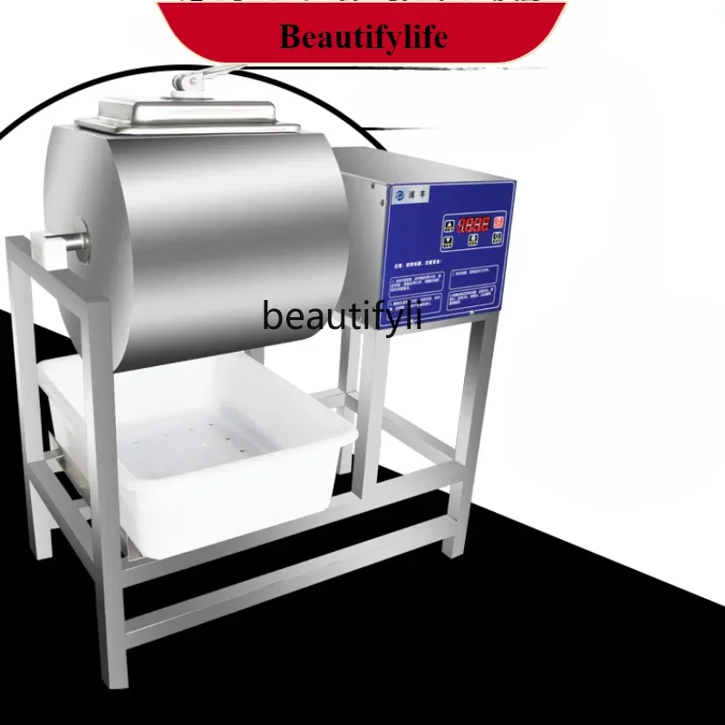 

E132 Commercial Vacuum Tumbler Stainless Steel Automatic Bacon Presser Thickened Hamburger Shop Pickling Machine