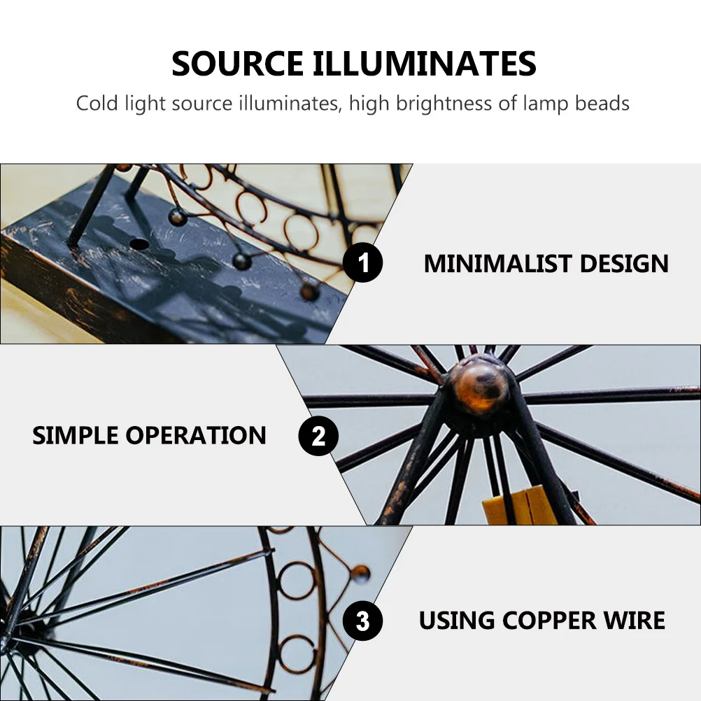 

1 шт. светодиодный ночник Sky Wheel, коричневый минималистичный декоративный прикроватный светильник для спальни, гостиной, теплый белый свет, расслабляющий