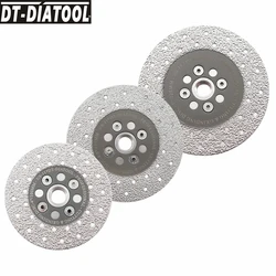 DT-DIATOOL 2pcs Dia 100/115/125mm 5/8-11 Flange​ Double Sided Diamond Cutting Disc & Grinding Wheel Fast Cut Shape Grind Stone