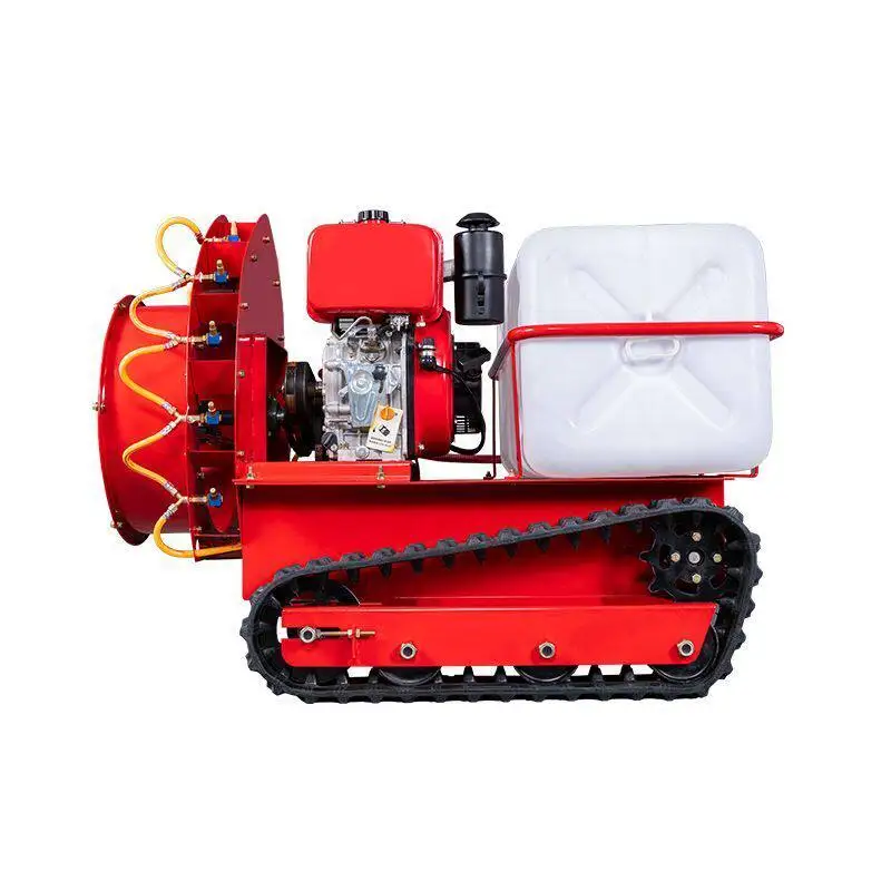 Remote Control Crawler High Pressure Sprayer for Agricultural Tree Spraying with Air Spray Automatic Disinfection Vehicle