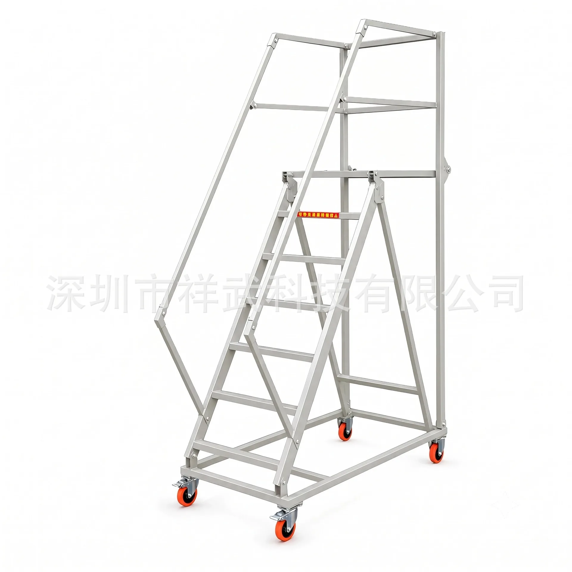 Yjq folding mobile climbing car warehouse tally climbing ladder supermarket warehouse pickup ladder