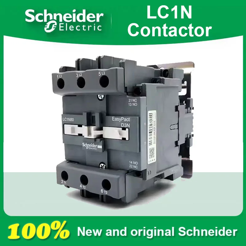 

100% New and Original Schneider AC Contactor LC1N6010B5N AC24V 1NC/1NO CC5N F5N M5N Q5N LC1N6001B5N AC 24V 36V 48V 110V 220V 380