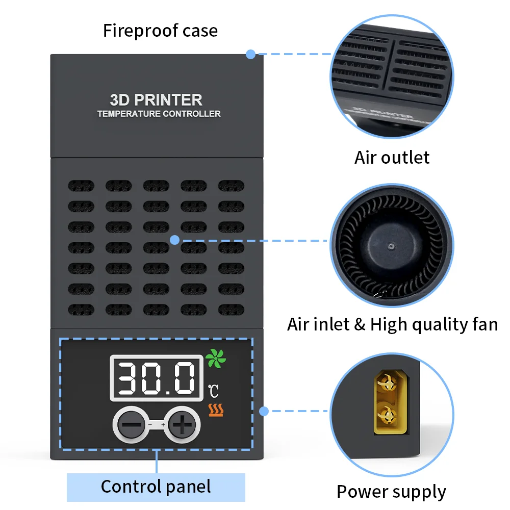 Imagem -03 - Resina Lcd Impressora 3d Mini Aquecedor Termostato de Aquecimento Controle Temperatura Controlador para Elegooanycubiccreality Lcd Dlp