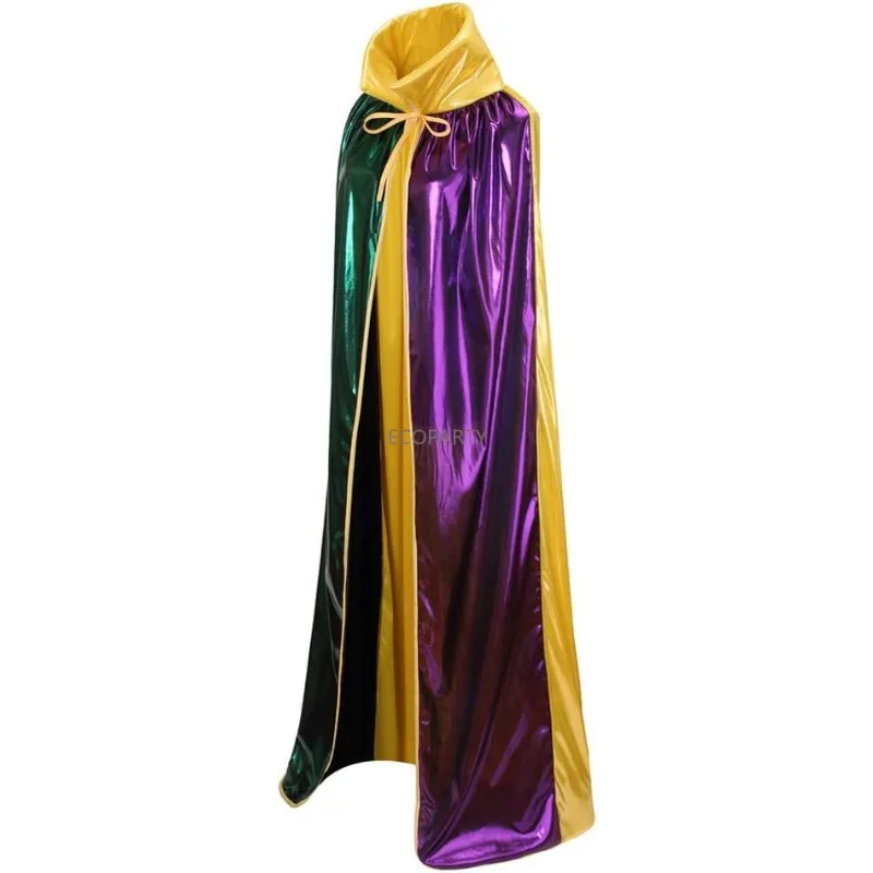 Adult Women Queen Robe Cape Cloak Fancy Dress Costume Cosplay Accessory Mardi Gras Carnival Halloween Christmas Party Supplies