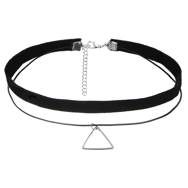 Black Lace Leather Velvet Collier 90S Punk Style Choker Necklaces B*6Pcs/set Fashion  Gothic Tattoo