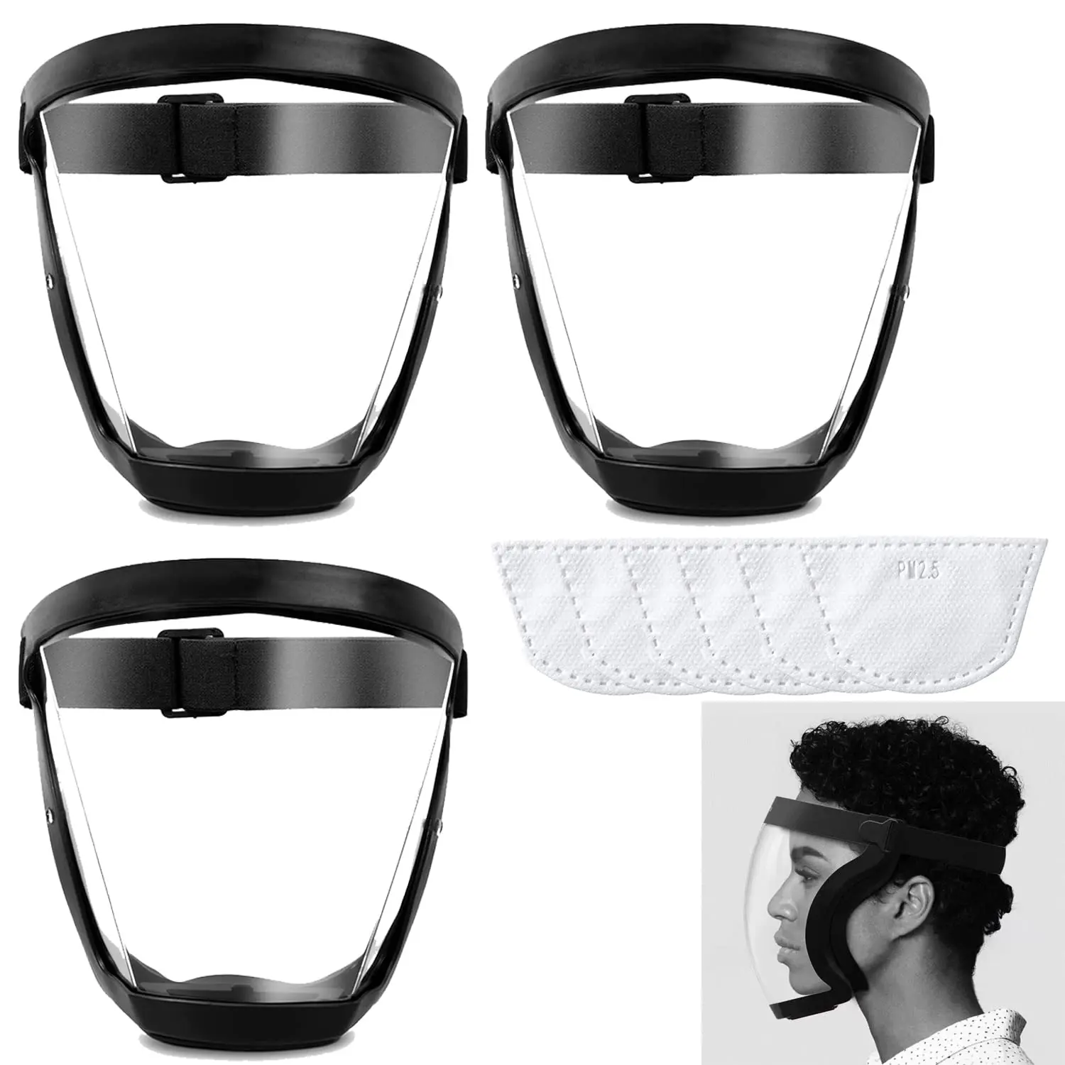 Easy Adjustable Anti-Fog Protective Mask Dust Splash Resistant Quick Release Buckle for Sports Cycling Work Grinding Weeding
