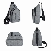 2025 New Multifunctional Chest Bag Men's Fashion Trend Oxford Cloth Shoulder Bag Korean Style Casual Waterproof Messenger Bag 2