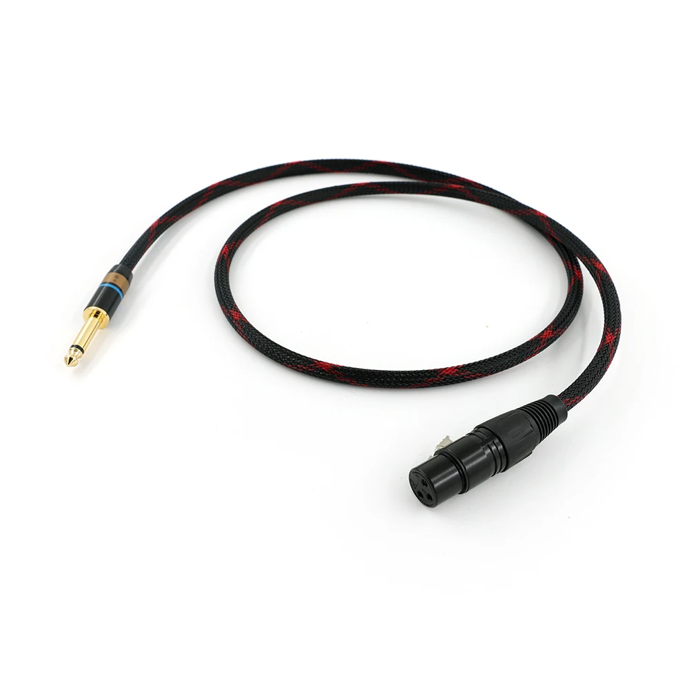 Microfoonkabel Xlr 3-Pins Naar Jack 6.5 Mm Microfoonkabel Aux Koord Trs 6.35 Mm/6.5 Mm Mannelijk Naar Xlr Vrouwelijk Snoer Voor Versterkerversterker