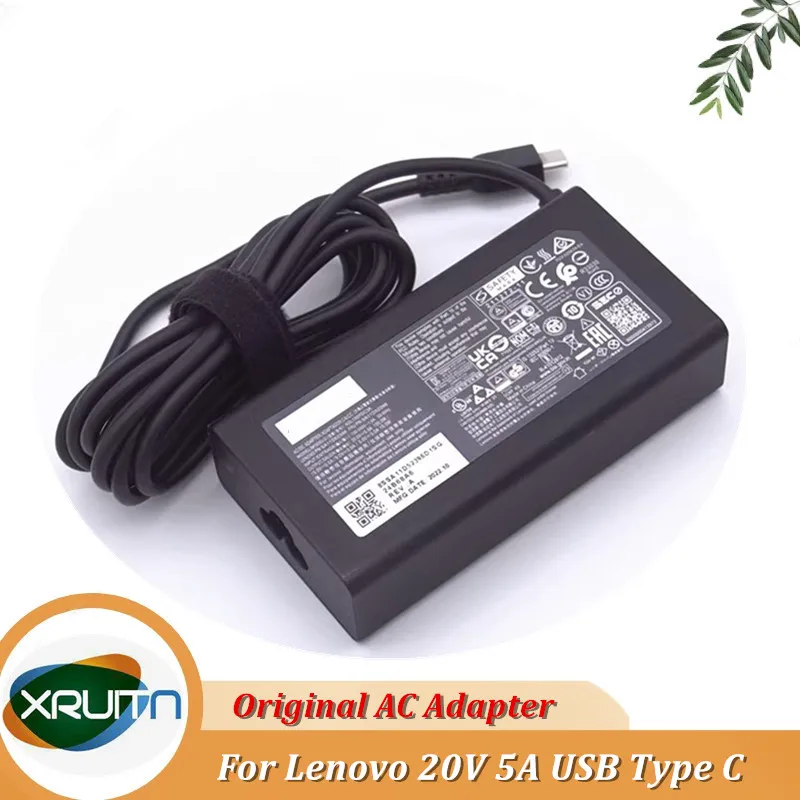 

Original 100W AC Adapter Charger For Lenovo ThinkBook 20V 5A TYPE-C ADL100YDC3A ADL100YCC3A ADL100YAC3A YOGA Laptop Power Supply