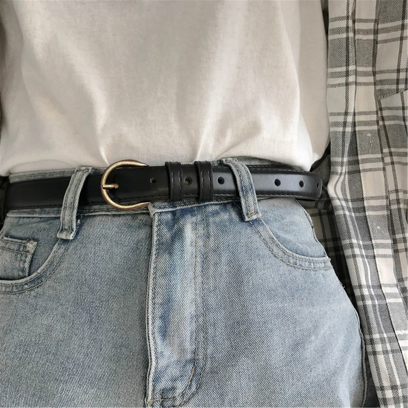 New Fashion Soft Thin Belt Female Simple Hundred Matching Decorative Jeans Belt Vintage Belt